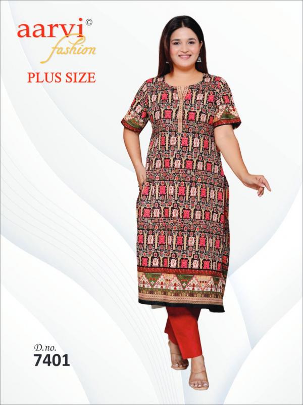 Aarvi Plus Size Vol-4 – Straight Kurtis